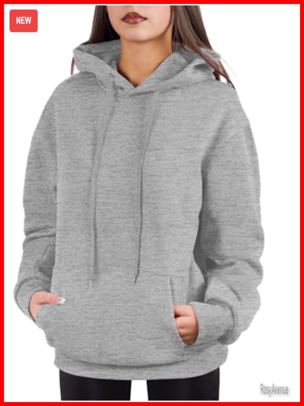 Oversized Fleece Cotton Blend Pullover Hoodie Soft Cozy Sweatshirt